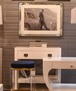 Worlds Away Dalton Nightstand White Lacquer