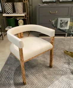 Worlds Away New Arrivals Jude Chair Burl Wood