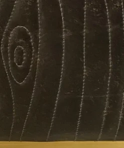 Global Views Forest Ottoman Charcoal Leather 6 Global Views Forest Ottoman Charcoal Leather