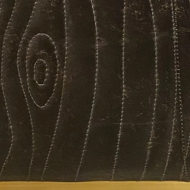 Global Views Forest Ottoman Charcoal Leather 3 Global Views Forest Ottoman Charcoal Leather