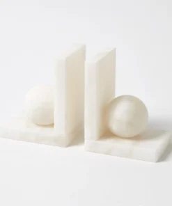 Global Views Alabaster Ball Bookends Set