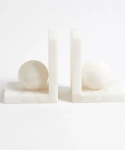 Global Views Alabaster Ball Bookends Set 7 Global Views Alabaster Ball Bookends Set