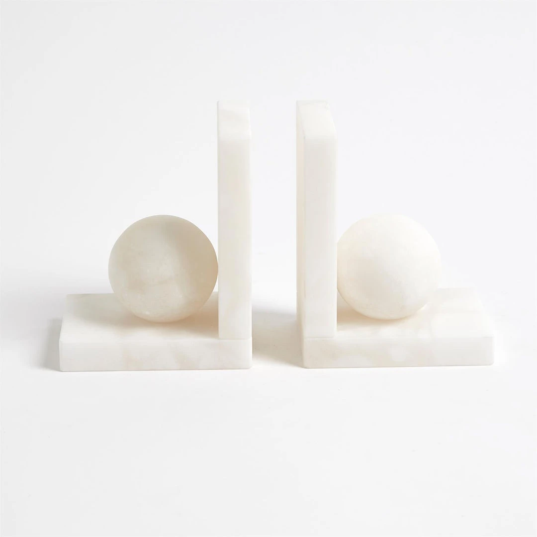 Global Views Alabaster Ball Bookends Set 4 Global Views Alabaster Ball Bookends Set
