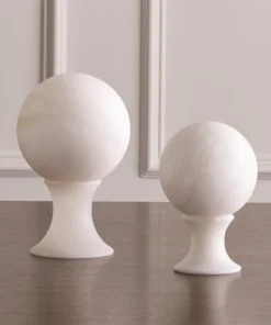 Global Views Alabaster Sphere Stands Set New Arrivals