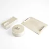 Global Views Alabaster Box And Tray Set With Rock Finial New Arrivals