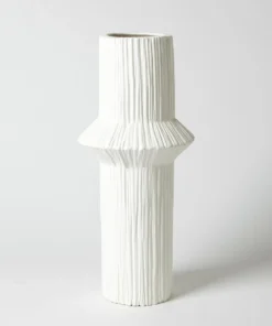 Global Views Ascending Ring Vases Matte White Set Of 3