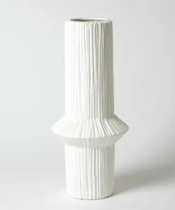 Global Views Ascending Ring Vases Matte White Set Of 3