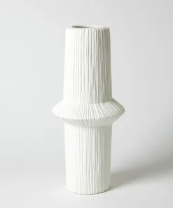 Global Views Ascending Ring Vases Matte White Set Of 3