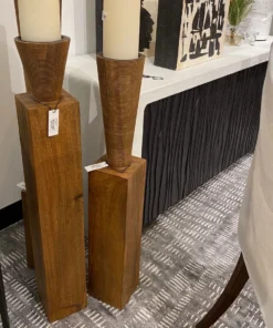 Global Views Bangou Floor Pillar Holders Set Of Three New Arrivals
