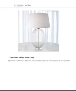 Global Views Clear Glass Ribbed Lamp 16 Global Views Clear Glass Ribbed Lamp