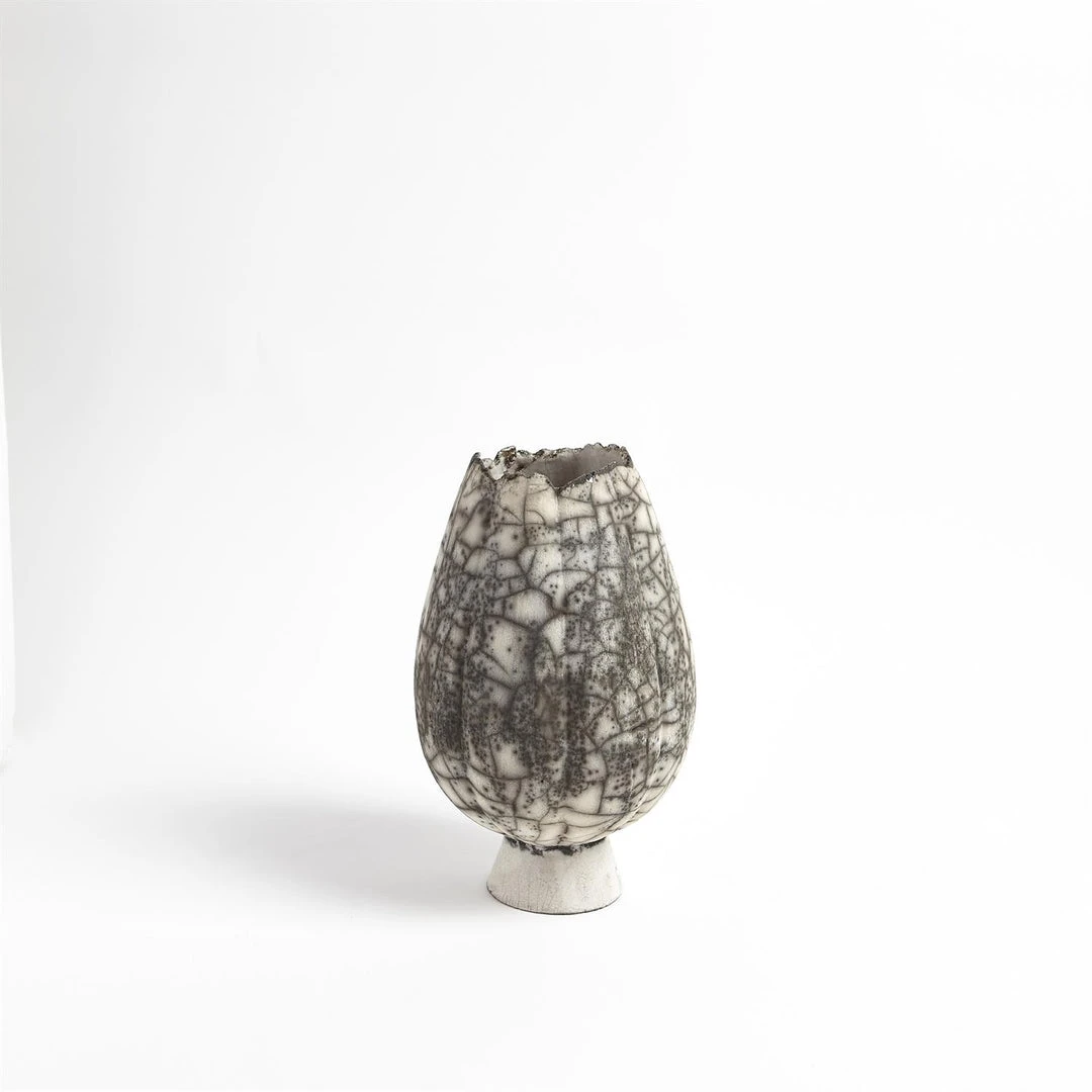 Global Views Crackled Footed Vase Small New Arrivals 1 Global Views Crackled Footed Vase Small New Arrivals