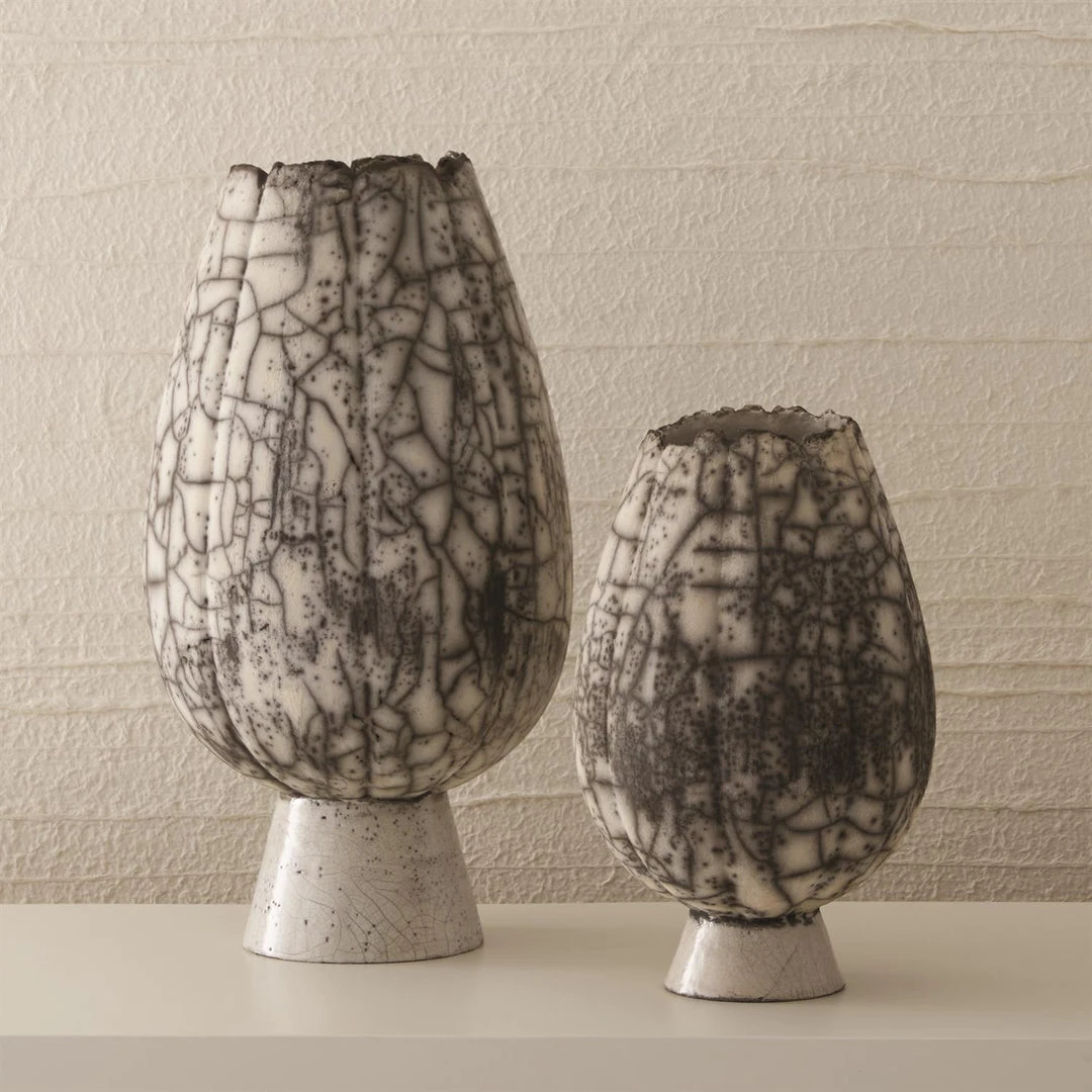Global Views Crackled Footed Vase Small New Arrivals 3 Global Views Crackled Footed Vase Small New Arrivals
