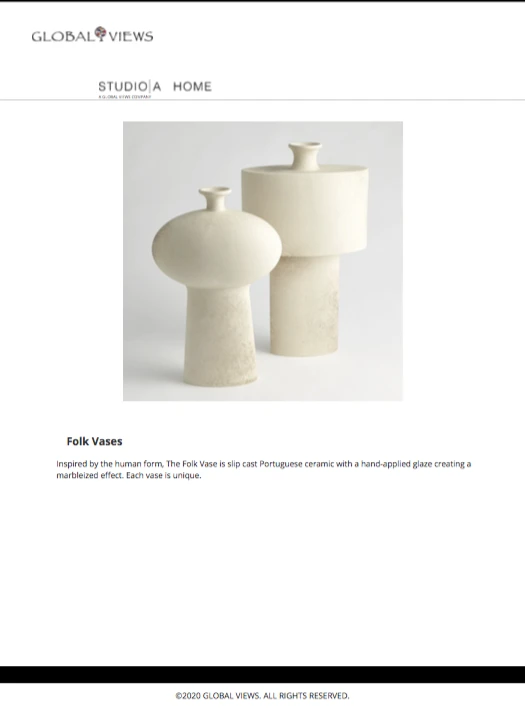 Global Views Folk Vase Set New Arrivals 8 Global Views Folk Vase Set New Arrivals