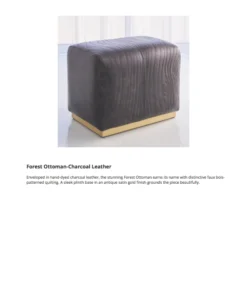 Global Views Forest Ottoman Charcoal Leather 7 Global Views Forest Ottoman Charcoal Leather