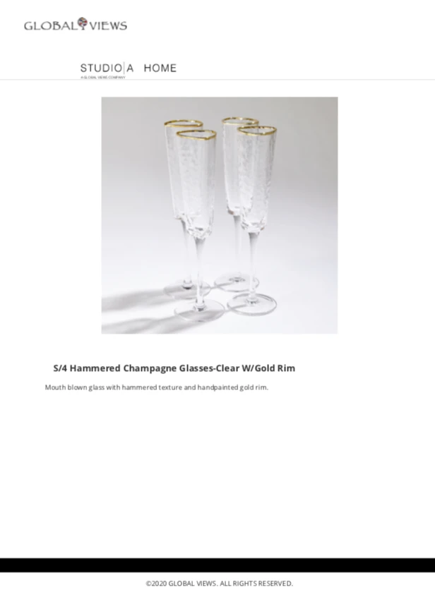 Global Views Hammered Champagne Glasses Set Of 8 New Arrivals 4 Global Views Hammered Champagne Glasses Set Of 8 New Arrivals