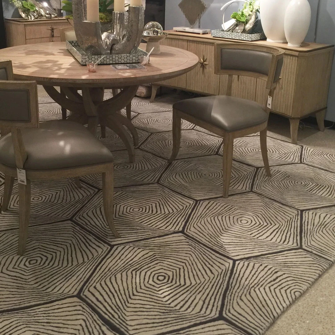 Global Views Hex Swirl Rug 2 Global Views Hex Swirl Rug