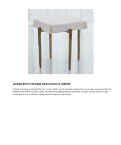 Global Views Laforge Bench Small Antique Brass