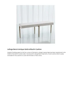 Global Views New Arrivals Laforge Bench Large Antique Gold