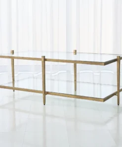Global Views Laforge Cocktail Table Antique Gold