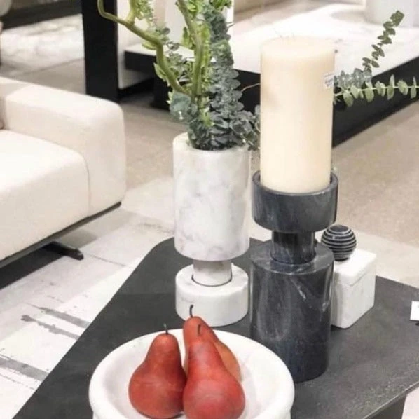 Global Views Luc Vase White Marble New Arrivals 2 Global Views Luc Vase White Marble New Arrivals