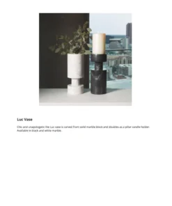 Global Views Luc Vase White Marble New Arrivals 11 Global Views Luc Vase White Marble New Arrivals