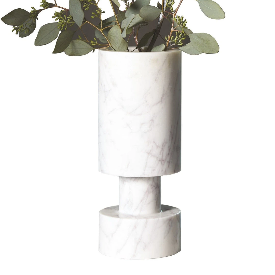 Global Views Luc Vase White Marble New Arrivals 4 Global Views Luc Vase White Marble New Arrivals