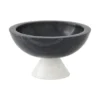 Global Views New Arrivals Marble Round Bowl Black