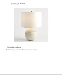 Global Views New Arrivals Marble Sphere Lamp 12 Global Views New Arrivals Marble Sphere Lamp