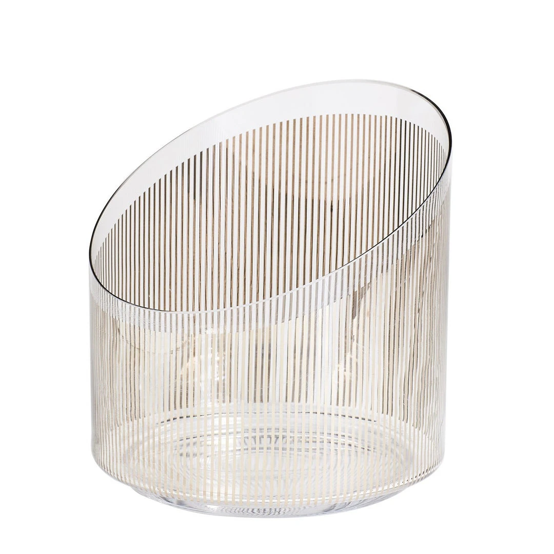 Global Views Platinum Striped Ice Bucket New Arrivals 1 Global Views Platinum Striped Ice Bucket New Arrivals
