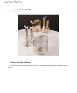 Global Views Platinum Striped Ice Bucket New Arrivals 6 Global Views Platinum Striped Ice Bucket New Arrivals