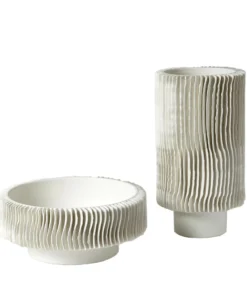 Global Views Radiator Vases Matte White Set Of Two New Arrivals