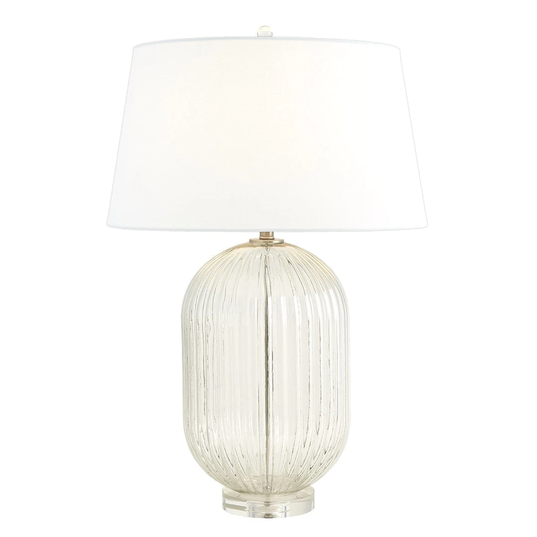 Global Views Clear Glass Ribbed Lamp 1 Global Views Clear Glass Ribbed Lamp