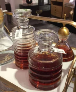 Global Views Ribbed Decanters Set Two