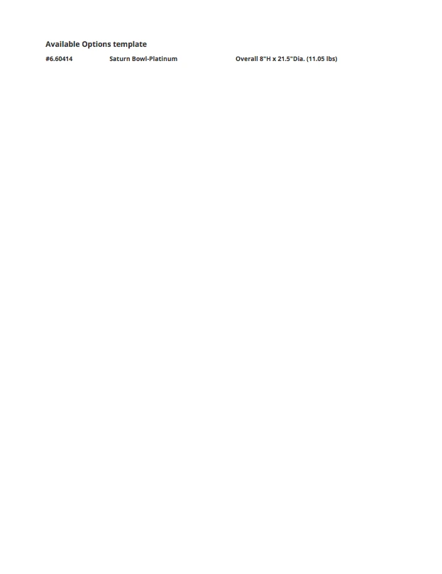 Global Views Saturn Bowl Platinum New Arrivals 3 Global Views Saturn Bowl Platinum New Arrivals