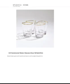 Global Views Hammered Water Glasses Set Of 8 New Arrivals