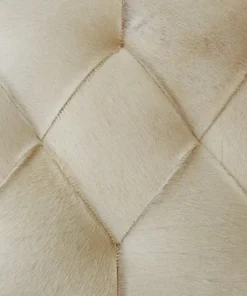 Global Views Stiletto Bench White Hair On Hide