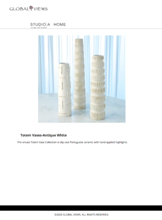 Global Views Totem Vase Set New Arrivals 6 Global Views Totem Vase Set New Arrivals