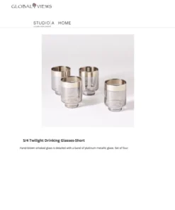 Global Views New Arrivals Twilight Short Drinking Glass Set Of 8