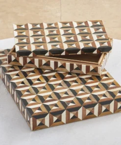 Global Views Triangle Marquetry Box Set 7 Global Views Triangle Marquetry Box Set