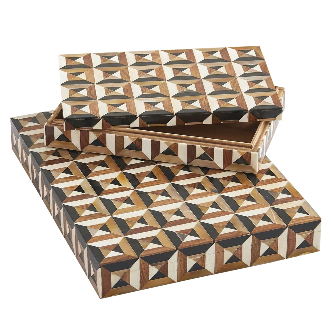 Global Views Triangle Marquetry Box Set 1 Global Views Triangle Marquetry Box Set