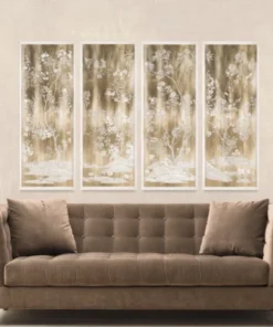 Natural Curiosities Gold Tree Panel 4 Framed Artwork New Arrivals