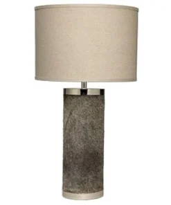 Jamie Young Column Table Lamp Grey Hide