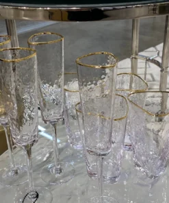 Global Views Hammered Champagne Glasses Set Of 8 New Arrivals