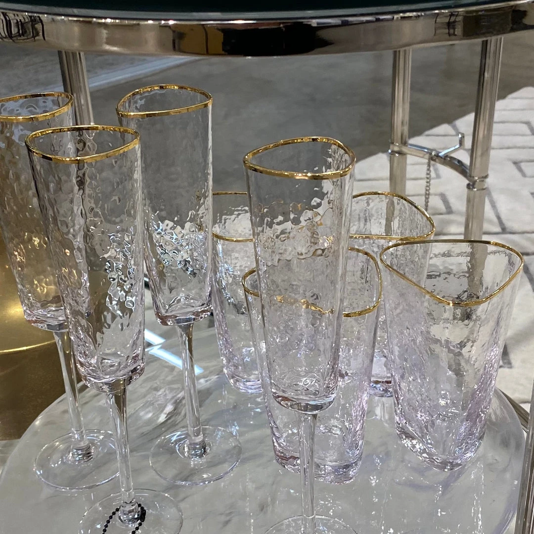 Global Views Hammered Champagne Glasses Set Of 8 New Arrivals 2 Global Views Hammered Champagne Glasses Set Of 8 New Arrivals