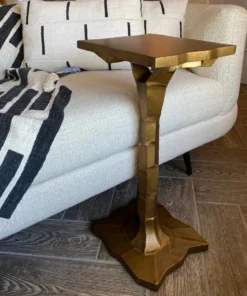 Made Goods Hector Drinks Table Aged Brass Iron