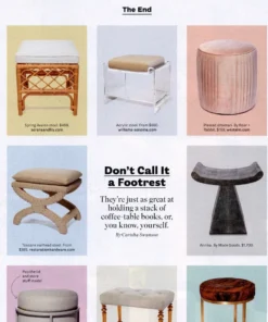 Made Goods Annika Stool Cool Gray Faux Shagreen