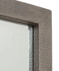 Made Goods New Arrivals Sidney Rectangular Mirror Warm Silver Faux Silk