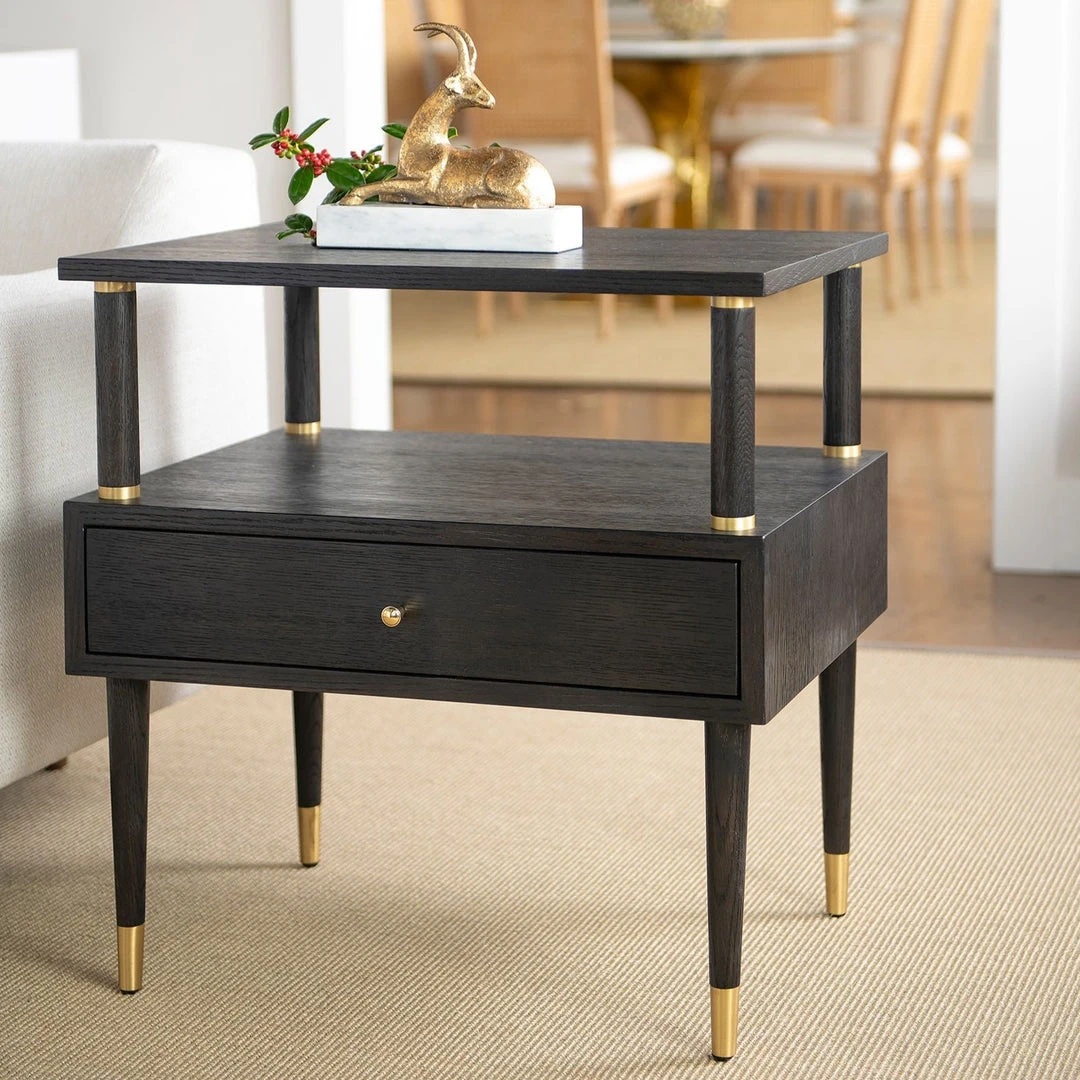 Bungalow 5 Gabriel 1 Drawer Side Table Espresso 2 Bungalow 5 Gabriel 1 Drawer Side Table Espresso