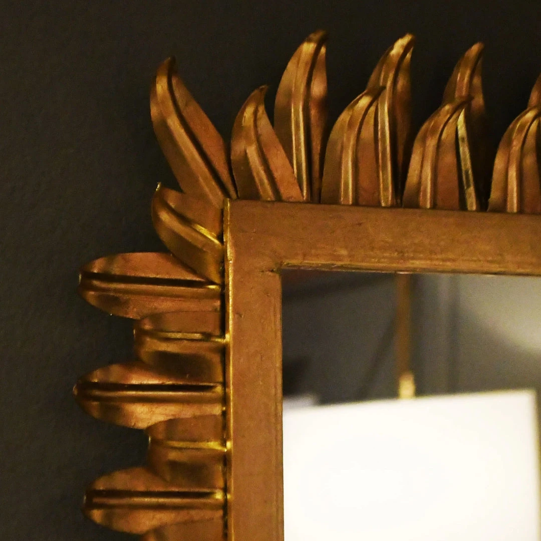 Worlds Away Caesar Rectangular Mirror Gold Leaf 3 Worlds Away Caesar Rectangular Mirror Gold Leaf