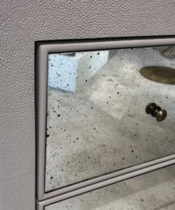 Made Goods Mia Single Nightstand French Gray Vintage Faux Shagreen New Arrivals